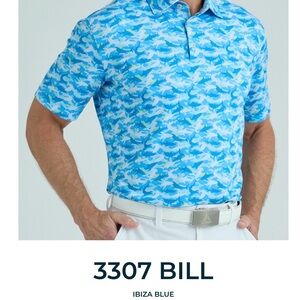 Bermuda Sands Apparel Polo Shirt - Ibiza Blue Shark Camo
